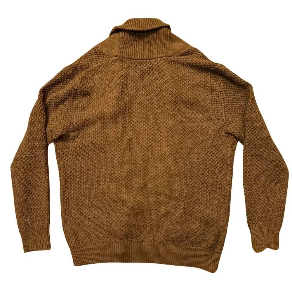 J. Crew Mens Knit Brown Cardigan Size Small - Picture 4 of 4